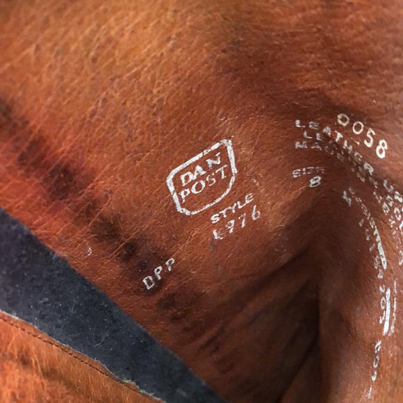 Dan post square toe studded tall boots 8 - Picture 5 of 6